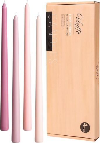 Viyffo 20 Pack Taper Chime Candles, 4 Inch Mini Unscented Dripless Candles, 1.5 Hour Burn Time, 10 Colors for Rituals, Meditation, Prayer, Wicca & Pagan Spells, Home Décor in Saudi Arabia