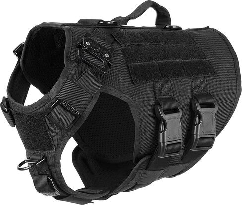 ICEFANG No Pull Tactical Dog Harness for Large Dogs,Adjustable Dog Vest in Kuwait