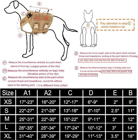 ICEFANG No Pull Tactical Dog Harness for Large Dogs,Adjustable Dog Vest in Kuwait