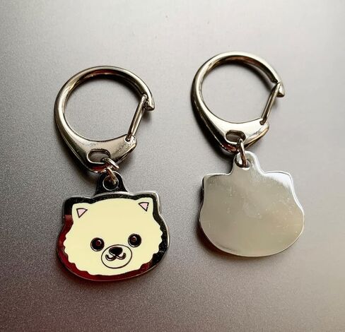 Garden Miller Dog Keychain,Pet Pendant Keyring,Dog Lover Metal Keyring,Dog Pattern Bag Pendant Decoration in Saudi Arabia