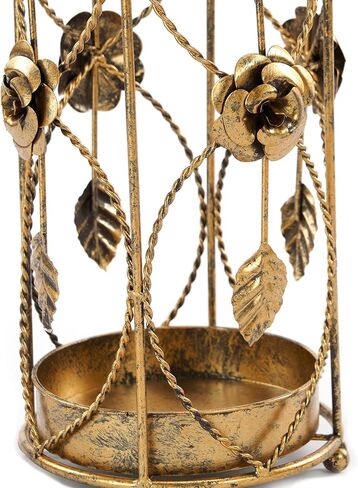 رفوف مظلة من اتش ال كيو ام اف اتش تي - حامل مظلة معدني ذهبي مع صينية تنقيط قابلة للازالة لديكور مدخل المنزل، عصا المشي وتخزين المظلة (رفوف المظلات-C) in Kuwait