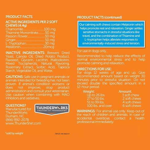 ThunderBites Calming Chews For Dogs, 60 Count in Saudi Arabia