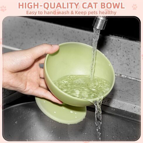 Zhehao 4 Pcs Elevated Cat Bowls Plastic Raised Cat Bowl 15 Degrees Tilted Raised Pet Food and Water Bowls Cute Anti Vomit Food Dishes Pet Feeders for Cats and Small Dogs(Bar Chair) in Kuwait