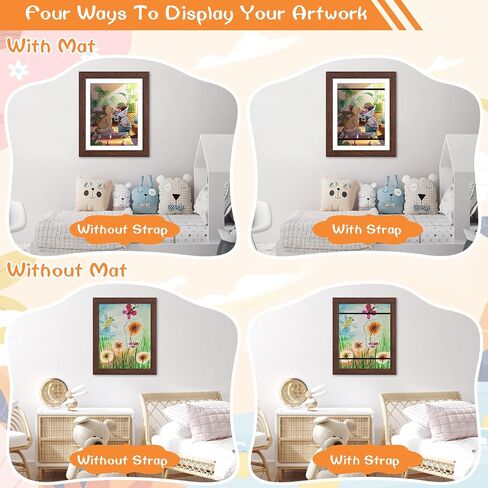 3 Pack Kids Art Frames Black, Rustic Woodgrain 8.5x11in Kids Artwork Frame Changeable Front Opening Without Mat, Children Art Storage Picture Frame Hold 50Pcs Crafts, Drawing, Art Projects, Schoolwork in Kuwait