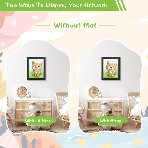 3 Pack Kids Art Frames Black, Rustic Woodgrain 8.5x11in Kids Artwork Frame Changeable Front Opening Without Mat, Children Art Storage Picture Frame Hold 50Pcs Crafts, Drawing, Art Projects, Schoolwork in Kuwait