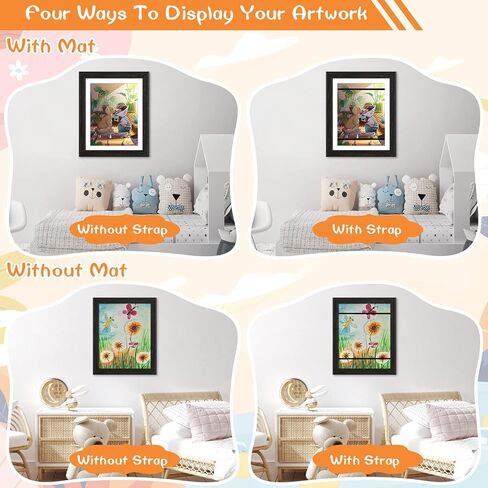 3 Pack Kids Art Frames Black, Rustic Woodgrain 8.5x11in Kids Artwork Frame Changeable Front Opening Without Mat, Children Art Storage Picture Frame Hold 50Pcs Crafts, Drawing, Art Projects, Schoolwork in Kuwait