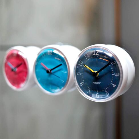 ساعة mooas Macaron المقاومة للماء، ساعة الحمام، ساعة الدش، ساعة الحائط، بطارية صامتة غير موقوتة، ساعة حمام بالشفط، ساعة دش صغيرة (عاجي) in Kuwait