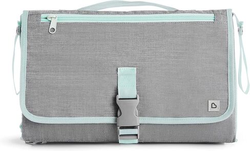 Munchkin Portable Changing Pad – Lightweight and Compact Baby Diaper Changing Mat with Silver-Ion Technology, Includes 12 Diaper Disposal Bags, Grey in Saudi Arabia