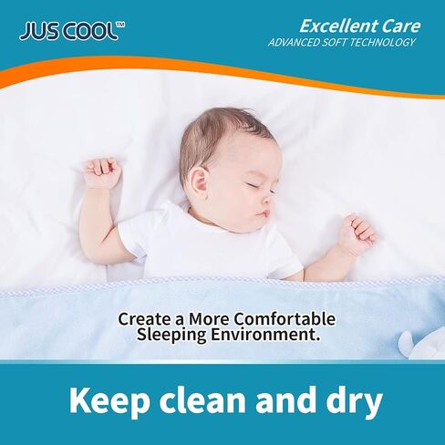 وسادات تغيير الحفاضات القابلة للاستعمال مرة واحدة من JUS COOL مقاس 60.96 سم × 60.96 سم (100 قطعة) وسادات تغيير الحفاضات المحمولة، وسادات سرير ناعمة فائقة الامتصاص ومقاومة للماء in Kuwait