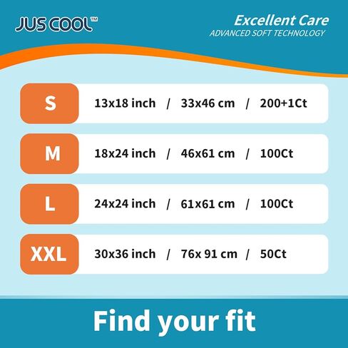 وسادات تغيير الحفاضات القابلة للاستعمال مرة واحدة من JUS COOL مقاس 60.96 سم × 60.96 سم (100 قطعة) وسادات تغيير الحفاضات المحمولة، وسادات سرير ناعمة فائقة الامتصاص ومقاومة للماء in Kuwait