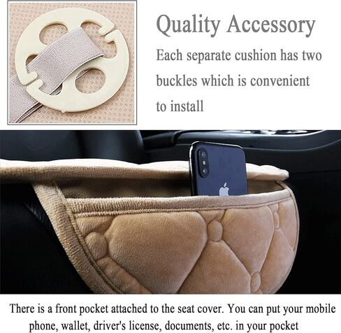 JXJKMMN 2 غطاء مقعد للسيارة، واقي مقعد السيارة الأمامي مسامي، مريح ناعم، غطاء وسادة مقعد السيارة وسادة مقعد عالمية لمعظم السيارات، إكسسوارات داخلية للسيارة للرجال والنساء (وردي) in Kuwait