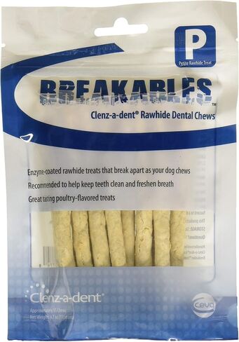 CEVA Animal Health Breakables Clenz-A-Dent Rawhide Dental Chews for Dogs, Medium/Large/11-50 lb/15 Count in Saudi Arabia