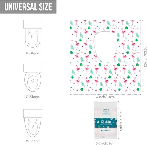 أغطية مقاعد المراحيض للاستعمال مرة واحدة، 20 قطعة من أغطية مقاعد المراحيض مغلفة بشكل فردي مقاومة للماء للبالغين والأطفال الصغار والتدريب على استخدام المرحاض، وإكسسوارات السفر لرحلات الطريق بالطائرة والتخييم in Kuwait