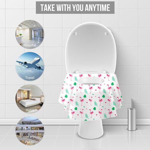 أغطية مقاعد المراحيض للاستعمال مرة واحدة، 20 قطعة من أغطية مقاعد المراحيض مغلفة بشكل فردي مقاومة للماء للبالغين والأطفال الصغار والتدريب على استخدام المرحاض، وإكسسوارات السفر لرحلات الطريق بالطائرة والتخييم in Kuwait