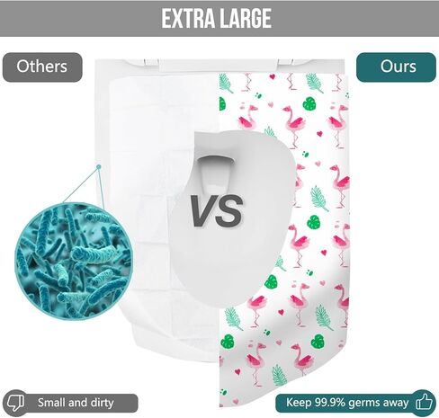 أغطية مقاعد المراحيض للاستعمال مرة واحدة، 20 قطعة من أغطية مقاعد المراحيض مغلفة بشكل فردي مقاومة للماء للبالغين والأطفال الصغار والتدريب على استخدام المرحاض، وإكسسوارات السفر لرحلات الطريق بالطائرة والتخييم in Kuwait