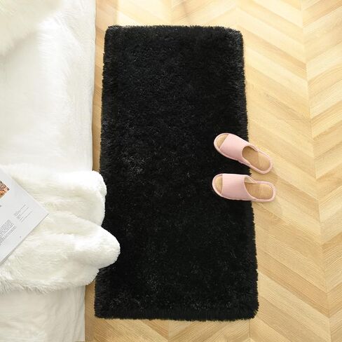 Chicrug Soft Runner Rug for Bedroom Living Room Plush Fluffy Rug 2x6 Feet, Shag Furry Runner Rug Carpet Non Shedding for Nursery Children Kids Girls Room Home Decorative, Brown in Saudi Arabia