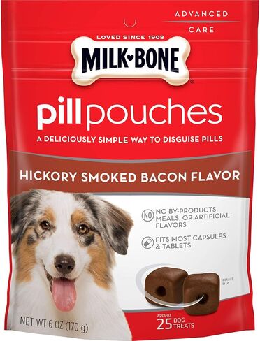 Milk Bone Pill Pouches Dog Treats to Conceal Medication, 6 Ounce (Pack of 5) Approx. 125 Count in Kuwait