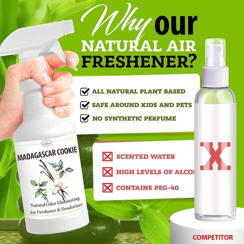 The Crown Choice Air Freshener Spray (1PK) — Vanilla Cinnamon Non-Toxic Air Freshener for Home — Natural Essential Oil Spray and Odor Eliminator — Deodorizer for Home/Toilet/Room/Lounge 4oz in Kuwait