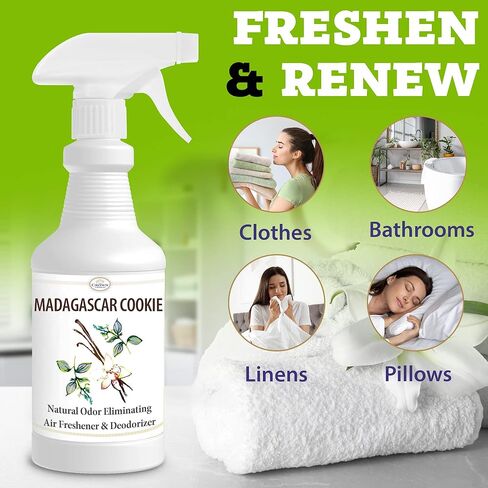 The Crown Choice Air Freshener Spray (1PK) — Vanilla Cinnamon Non-Toxic Air Freshener for Home — Natural Essential Oil Spray and Odor Eliminator — Deodorizer for Home/Toilet/Room/Lounge 4oz in Kuwait