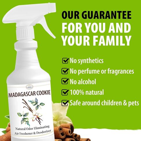The Crown Choice Air Freshener Spray (1PK) — Vanilla Cinnamon Non-Toxic Air Freshener for Home — Natural Essential Oil Spray and Odor Eliminator — Deodorizer for Home/Toilet/Room/Lounge 4oz in Kuwait