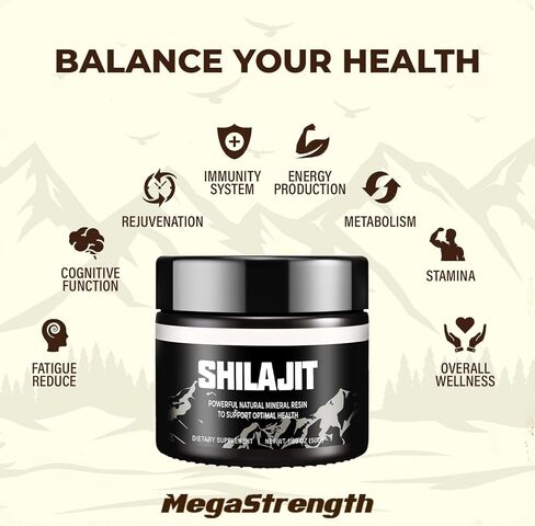 MegaStrength Shilajit، 600 ملغ، مكمل شيلاجيت، راتنج شيلاجيت الأصلي، راتنج شيلاجيت عضوي، شيلاجيت نقي، شيلاجيت الهيمالايا مع أكثر من 85 من المعادن النزرة وحمض الفولفيك للطاقة ودعم المناعة in Kuwait