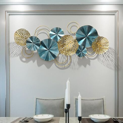 ديكور حائط معدني ثلاثي الابعاد من جابشي، منحوتات جدارية مبتكرة مصنوعة يدويا لغرفة المعيشة والشرفة وغرفة النوم، ديكور فني حديث 46.5 × 22.8 انش in Kuwait