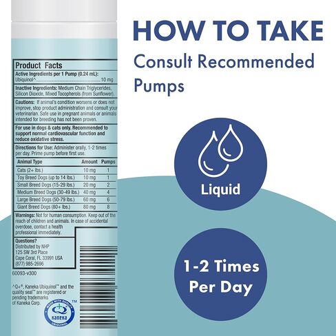 Bark & Whiskers Ubiquinol Liquid Pump for Dogs & Cats, 1.45 Fl. Oz. (43 mL), Supports Healthy Immune Function, Veterinarian Formulated, Non-GMO, Dr. Mercola in Saudi Arabia