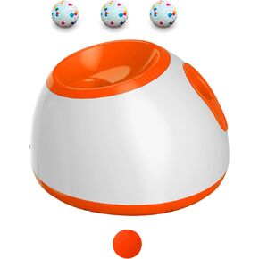 Black Rhino Automatic Ball Launcher for Dogs - Toy Exercise Equipment, Dog Fetch Ball Dispenser - Interactive Ball Popper Device - Ball Shooter Machine for Dogs (Indoor & Outdoor) - Orange in Kuwait