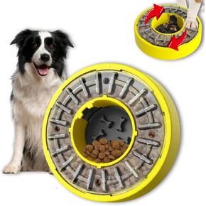 وعاء تغذية بطيء للكلاب من GERYUAEG للكلاب الكبيرة/المتوسطة/الصغيرة، وعاء طعام تفاعلي دوار للكلاب، ألعاب ألغاز للحيوانات الأليفة للملل والتحفيز الذهني، وعاء تغذية طعام الكلاب لتدريب الذكاء in Kuwait