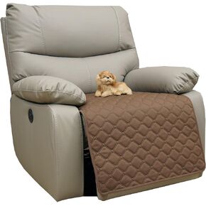 Eismodra Waterproof Recliner Chair Covers for Reclining Couch Slipcovers Seat Cushion,Anti-Slip Sofa Cover for Dogs Pets Furniture Protector Washable,Brown Set (3 Pieces)
