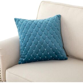 Eismodra Throw Pillows,Couch Cover,Sofa Cover,Sectional Couch Covers for 3 Cushion Couch,Sofa Slipcovers for Dogs Cats Pet Loveseat Recliner Leather L Shaped,Blue 18 x 18 Inches (Only 1 Piece)