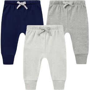Toddler Baby Boy Girl Packed Cotton Solid Color Pants, Shorts