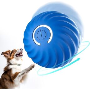 Interactive Dog Toys Dog Ball,Durable Active Rolling Ball Wicked Ball,Automatic Moving Bouncing Rotating Ball for Puppy/Small/Medium Dogs,USB Rechargeable,Fun and Engaging Gift,Blue