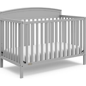 سرير أطفال Graco Benton 5 في 1 قابل للتحويل مع درج (أسود) - يتحول من سرير أطفال إلى سرير طفل صغير، سرير نهاري وسرير كامل الحجم، يناسب مرتبة سرير أطفال قياسية كاملة الحجم، قاعدة دعم مرتبة قابلة للتعديل in Kuwait