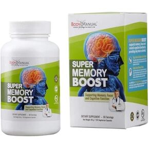 Body Manual Super Memory Boost | Enhances Brain Function & Memory | Formulated with Turmeric & Pterostilbene to Reduce Inflammation | Gluten, Soy, and Dairy Free (30 Servings, 30 Packets) in Kuwait