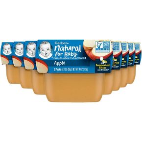 Gerber 1st Foods Baby Food, Prune Puree, Natural & Non-GMO, 2 Ounce Tubs, 2-Pack (Pack of 8)