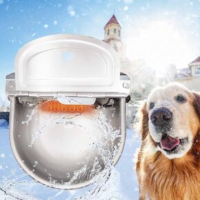 MUDUOBAN وعاء الماء الساخن التلقائي في الهواء الطلق الفولاذ المقاوم للصدأ وعاء تسخين لفصل الشتاء الحيوانات الأليفة وعاء حراري مع صمام الكرة تعويم للكلاب الحصان الماعز الماشية خنزير الأغنام الماشية الحيوان in Kuwait