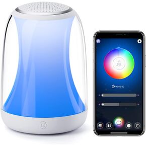 White Noise Machine APP Control Baby White Noise Sound Machine Night Light for Adults Kids, Sleeping Home Nursery Soother Machine, Natural Sounds Therapy, Time-to-Rise Sleep Trainer, Nursery Lamp in Kuwait