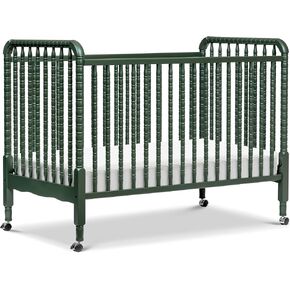 DaVinci Jenny Lind 3-in-1 Convertible Crib in Forest Green, Removeable Wheels, Greenguard Gold