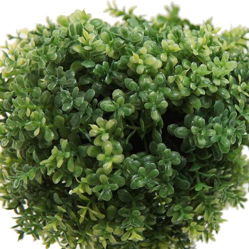 MyGift 12 inch Realistic Artificial Purple Boxwood Topiary Trees, Tabletop Decorative Faux Plants with Gray Plastic Pots, Set of 2 in Saudi Arabia