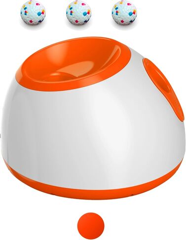 Black Rhino Automatic Ball Launcher for Dogs - Toy Exercise Equipment, Dog Fetch Ball Dispenser - Interactive Ball Popper Device - Ball Shooter Machine for Dogs (Indoor & Outdoor) - Orange in Kuwait