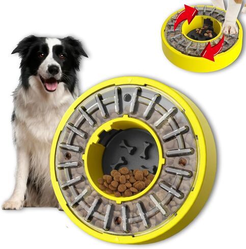 وعاء تغذية بطيء للكلاب من GERYUAEG للكلاب الكبيرة/المتوسطة/الصغيرة، وعاء طعام تفاعلي دوار للكلاب، ألعاب ألغاز للحيوانات الأليفة للملل والتحفيز الذهني، وعاء تغذية طعام الكلاب لتدريب الذكاء in Kuwait