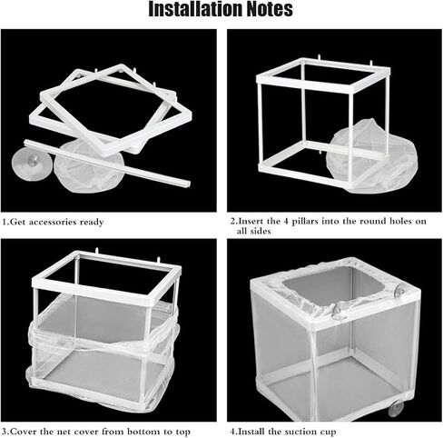 عبوتان من صندوق تربية الاسماك من حوض السمك بتصميم شبكي كبير للحضانة وفاصل اسماك الاطفال مقسم لحوض الاسماك لاسماك الاطفال والروبيان والجوبي وسمك المهرج والعدواني in Kuwait