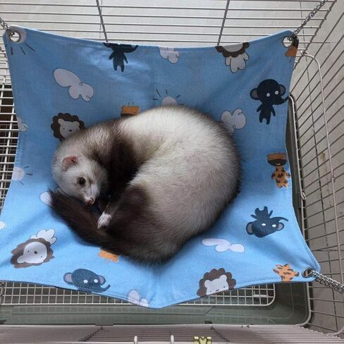Ferret Cat Hammock Bed for Cage 100% Handmade Pet Canvas Hammocks for Small Animals, Kitten, Guinea Pig, Bunny, Rabbit, Rat Comfortable Hanging Bed, Soft Sleepy Mat Pad for Sleeping and Resting in Saudi Arabia