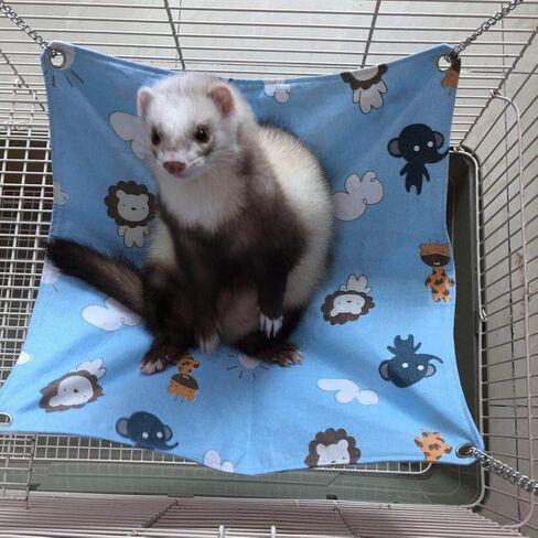Ferret Cat Hammock Bed for Cage 100% Handmade Pet Canvas Hammocks for Small Animals, Kitten, Guinea Pig, Bunny, Rabbit, Rat Comfortable Hanging Bed, Soft Sleepy Mat Pad for Sleeping and Resting in Saudi Arabia