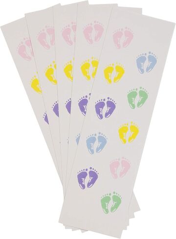 Simplicity Pastel Baby Feet Baby Shower Invitations, 12pc, 5.5'' W x 8.5'' L in Saudi Arabia