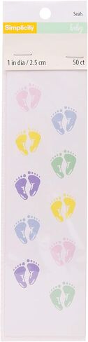 Simplicity Pastel Baby Feet Baby Shower Invitations, 12pc, 5.5'' W x 8.5'' L in Saudi Arabia