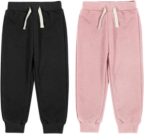 طفل رضيع الفتيان الفتيات 2 حزمة السراويل الصوف رقيقة Sweateatpants نقية نشطة الركض مع الرباط in Kuwait