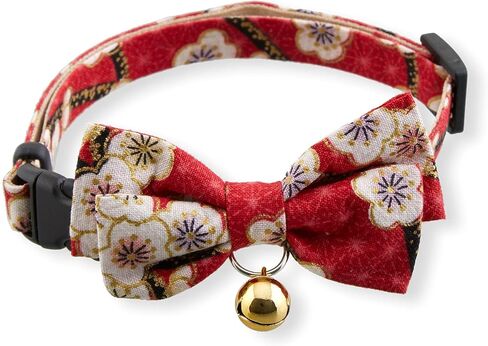 Hanami Bow Tie Cat Collar (Red) in Kuwait