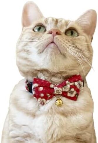 Hanami Bow Tie Cat Collar (Red) in Kuwait